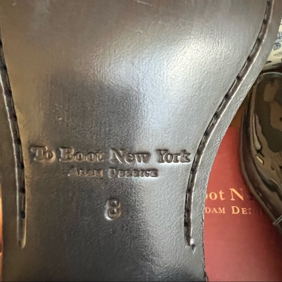 NIB! To Boot New York Aalborg Black Patent Leather Oxfords US8M Retail $395. - Picture 11 of 14
